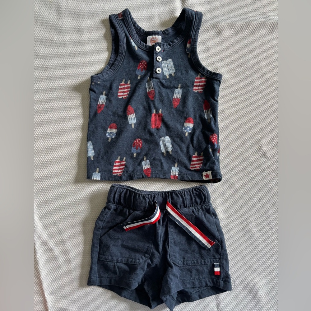 Wonder Nation Navy Elastic Waistband Shorts
